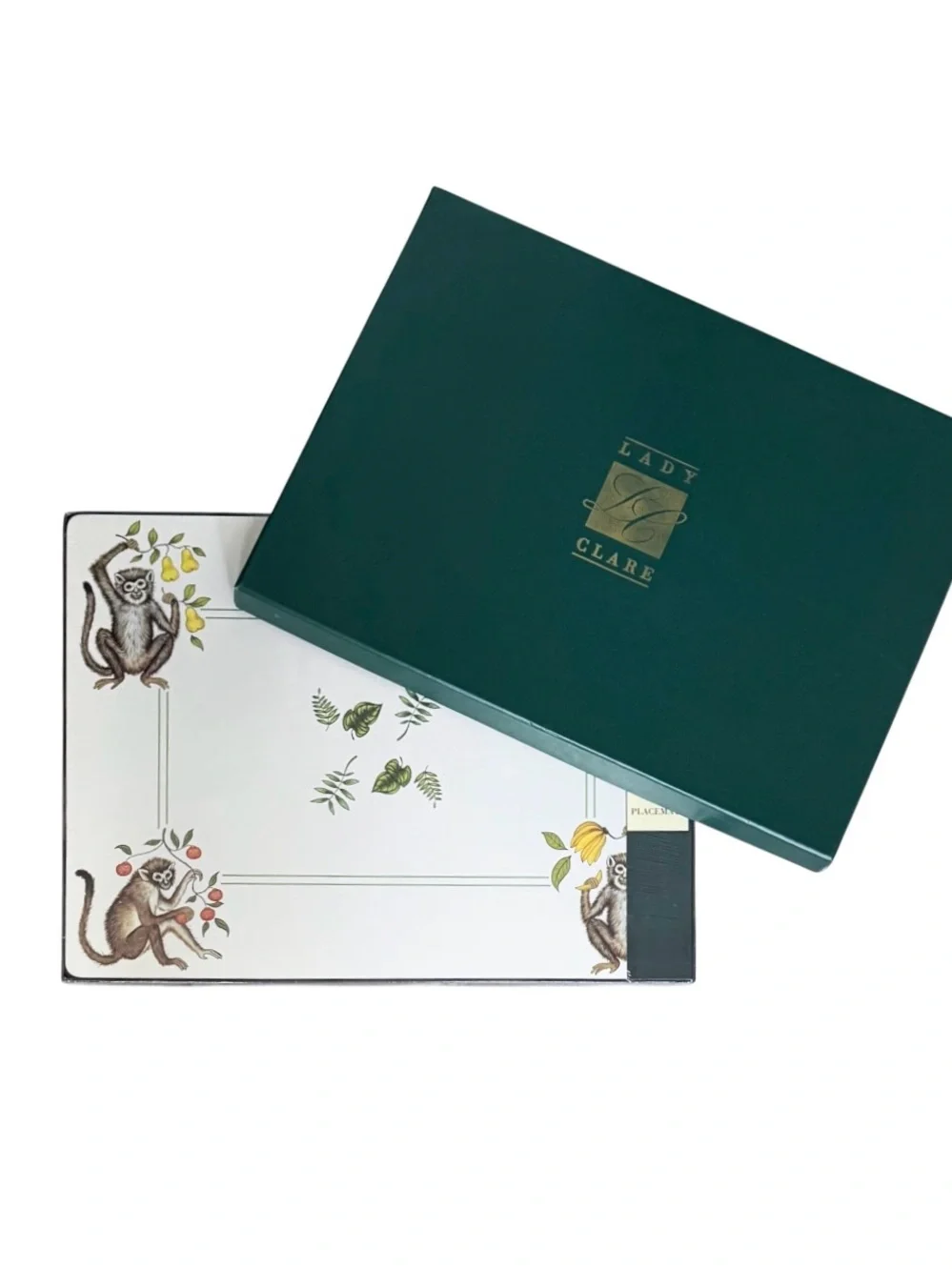 Lady Clare Handcrafted Placemat Set Featuring “Monkey Business